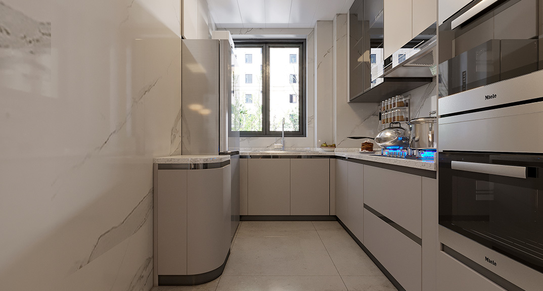 海韻廣場128㎡三室兩廳廚房現代簡約風格裝修案例效果圖.jpg